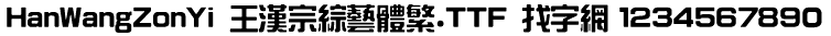 王汉宗综艺体繁