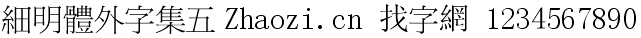 细明体外字集五