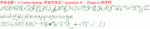 查看字体及作者详细介绍