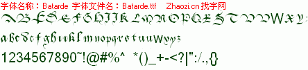查看字体及作者详细介绍
