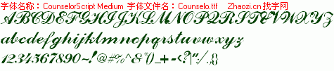 查看字体及作者详细介绍