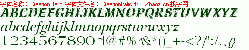 查看字体及作者详细介绍