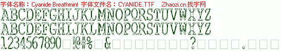 查看字体及作者详细介绍