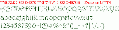 查看字体及作者详细介绍