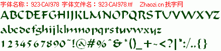 查看字体及作者详细介绍