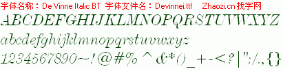 查看字体及作者详细介绍