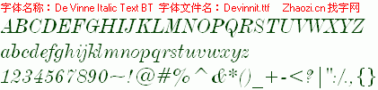 查看字体及作者详细介绍