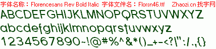 查看字体及作者详细介绍