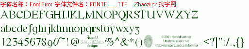 查看字体及作者详细介绍