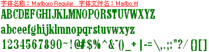 查看字体及作者详细介绍