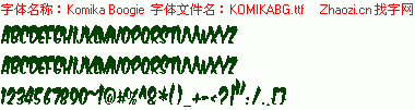 查看字体及作者详细介绍