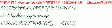 查看字体及作者详细介绍