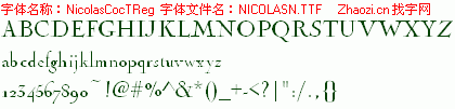 查看字体及作者详细介绍