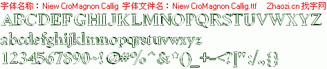 查看字体及作者详细介绍
