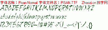 查看字体及作者详细介绍