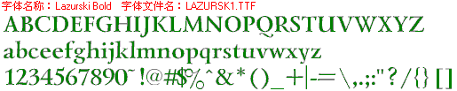 查看字体及作者详细介绍