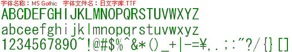 日文字库