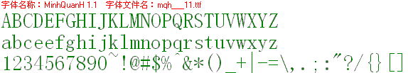 查看字体及作者详细介绍