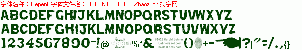查看字体及作者详细介绍