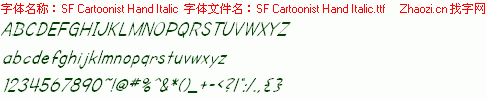 查看字体及作者详细介绍