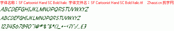 查看字体及作者详细介绍