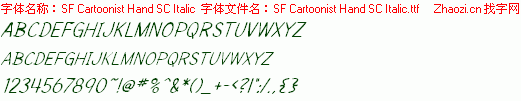 查看字体及作者详细介绍