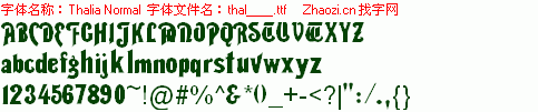 查看字体及作者详细介绍