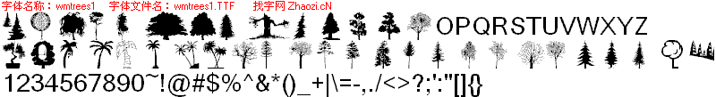 全球40种树木字体wmtrees1