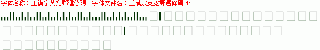王汉宗英宽邮递条码