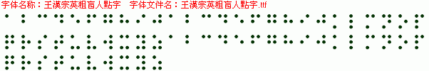 王汉宗英粗盲人点字